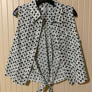 Milly Sleeveless Blouse with Tie Front